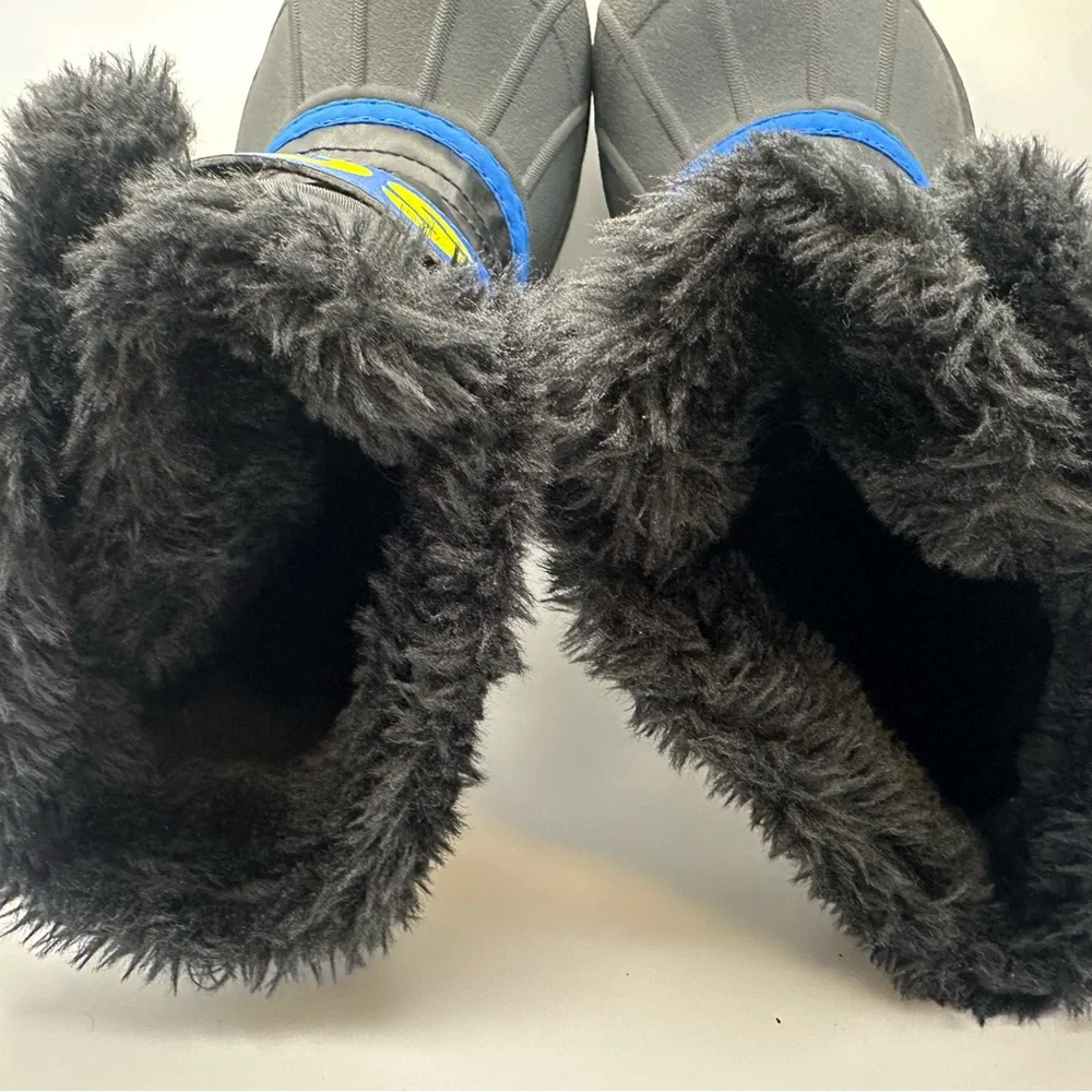 Sorel Children's Black‎ & Blue Snow Boots with Yellow Logo Strap